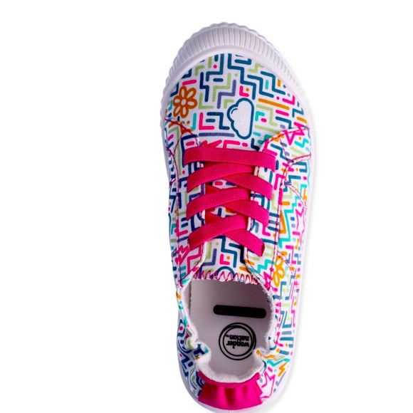 Toddler Girls Size 8 Wonder Nation Canvas Bump Toe Shoes - Picture 3 of 3